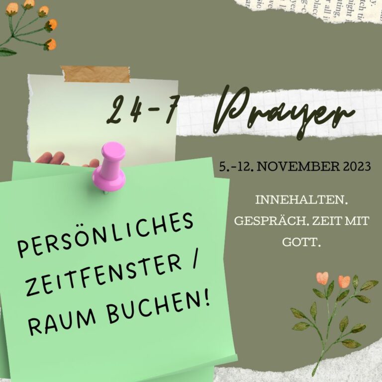 Read more about the article 24-7-Prayer: Raum buchen
