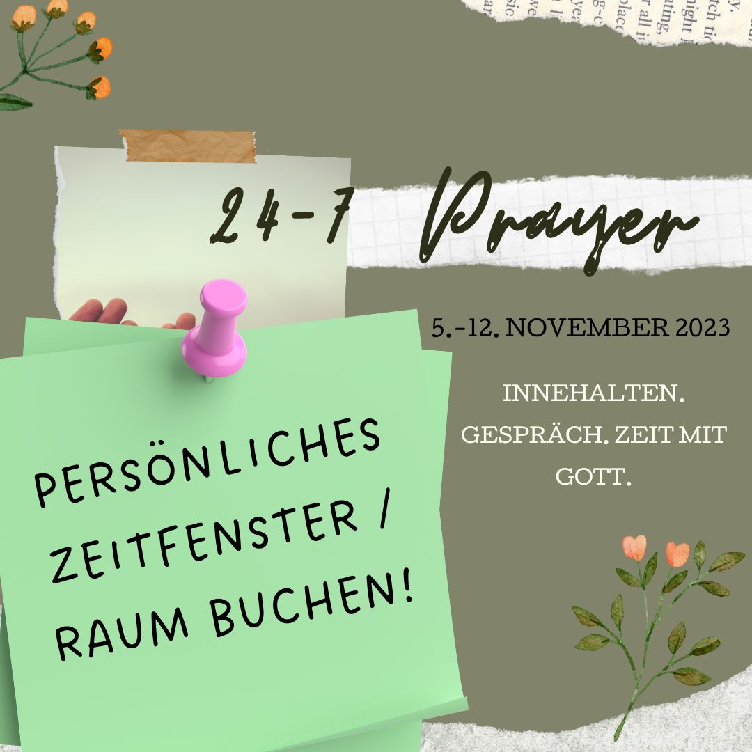 You are currently viewing 24-7-Prayer: Raum buchen