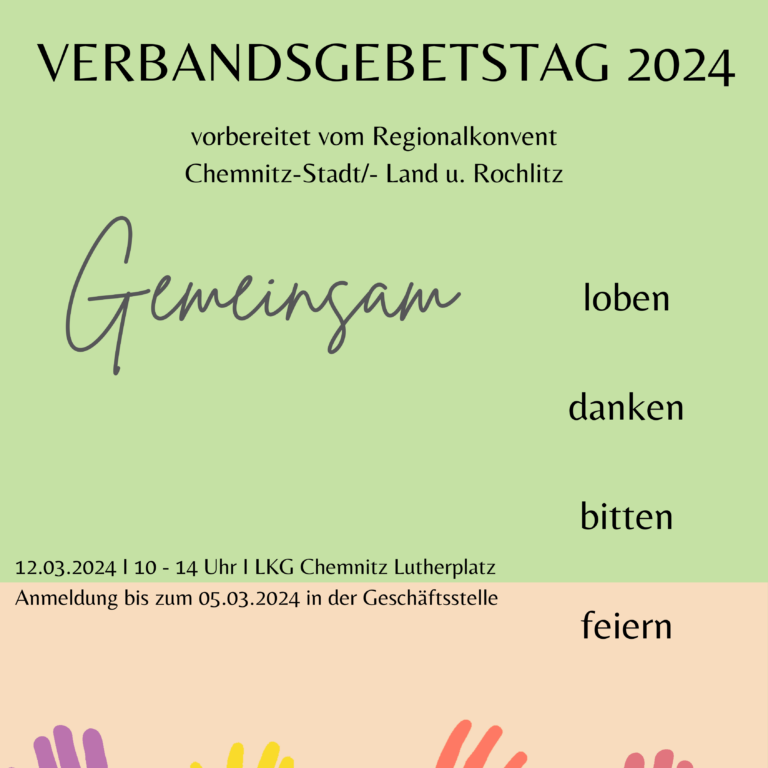 Read more about the article 12. März: Verbandsgebetstag